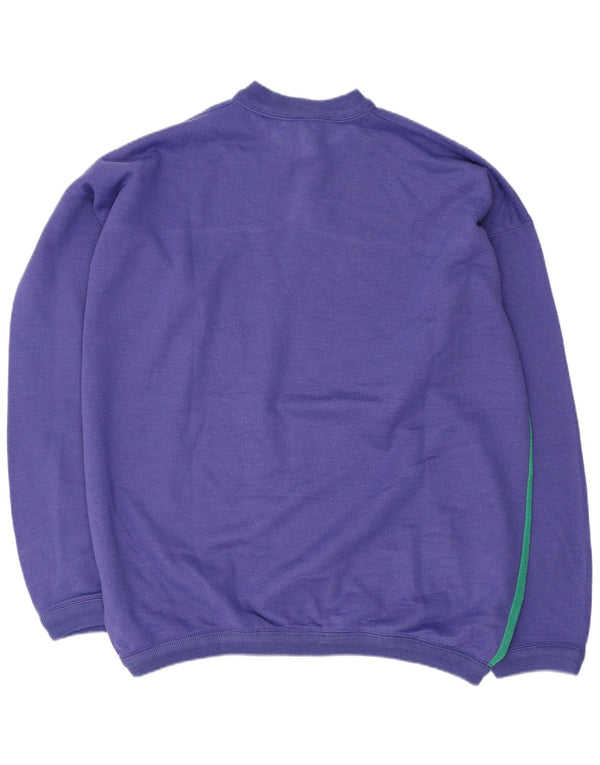 Samar Herren-Sweatshirt mit Grafik, XL, Lila, Colourblock-Baumwolle