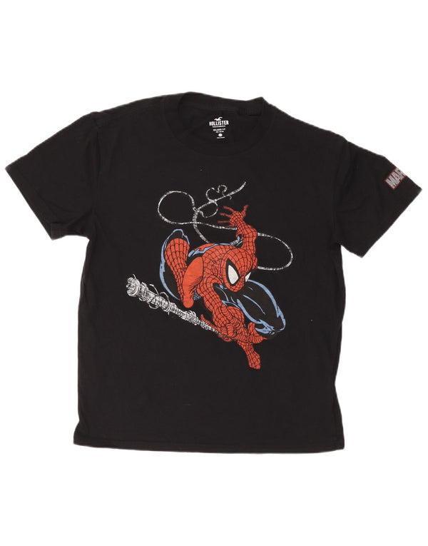 Hollister Boys Relaxed Fit Graphic T-Shirt Top 15–16 Jahre XS Black Comics