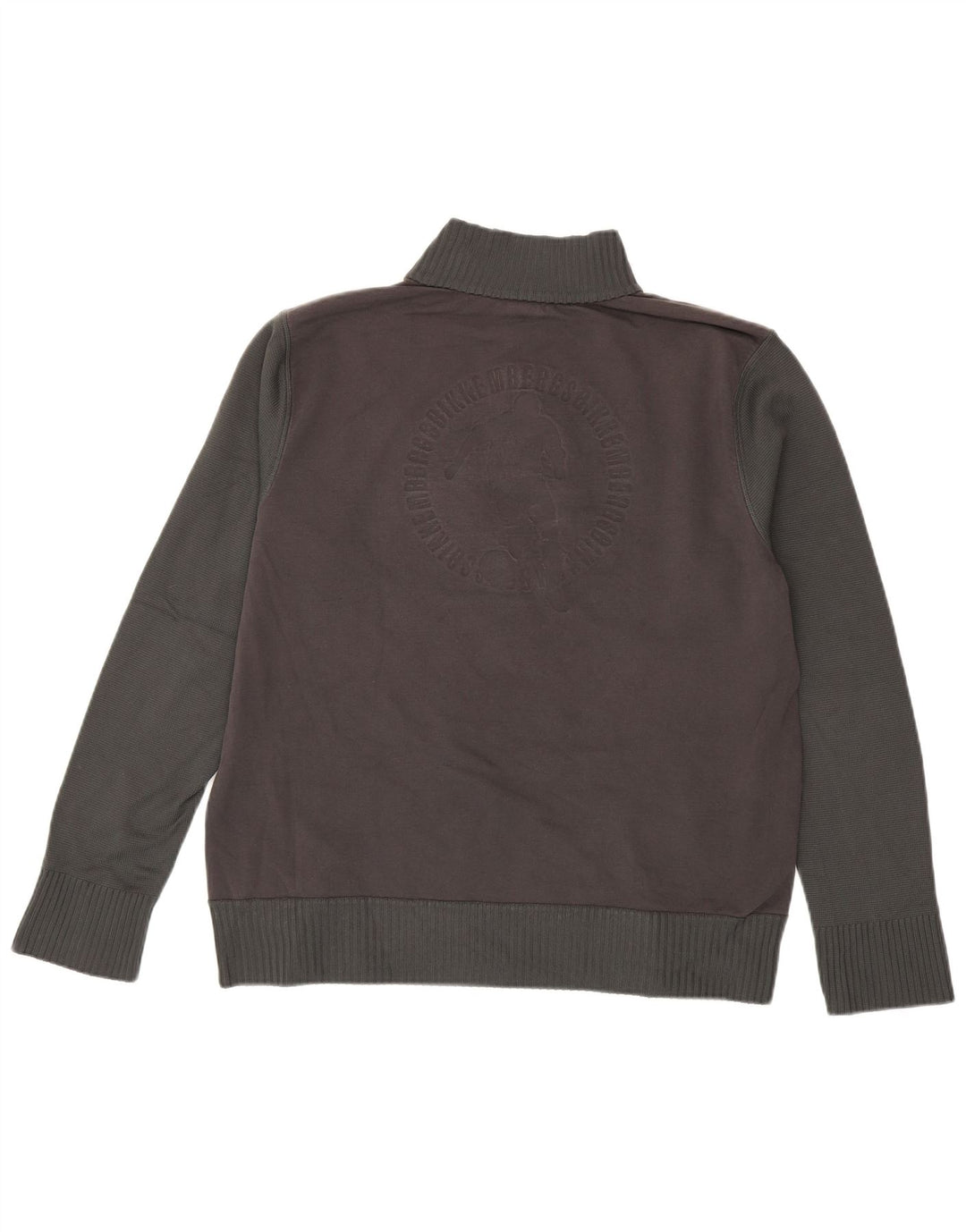 Bikkembergs Herren-Pullover mit Reißverschluss am Hals, XL, Grau