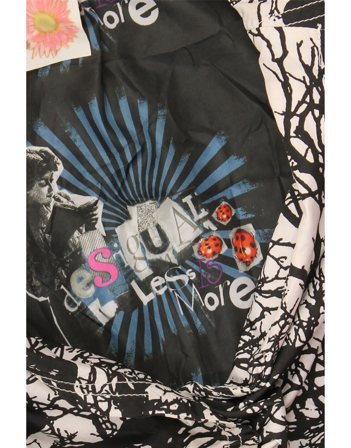 Desigual Damenmantel EU 42 Großes mehrfarbiges Blumenmuster aus Polyester