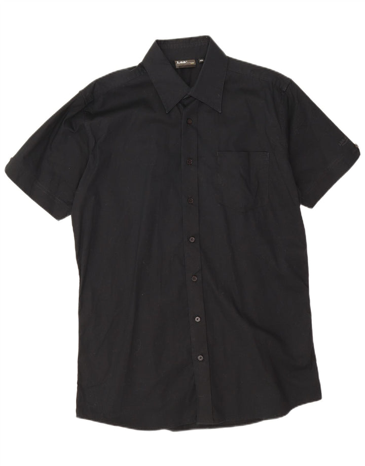 Lee Herren Kurzarmhemd 2XL Schwarz Baumwolle