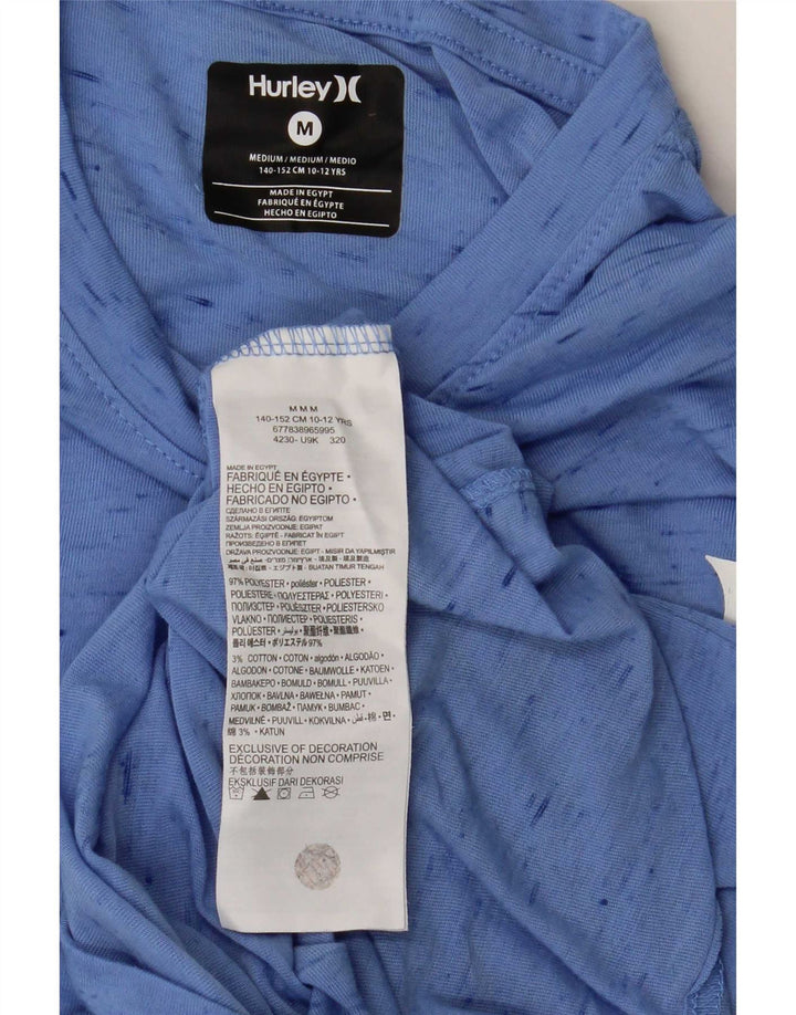 Hurley Langarmshirt mit Grafik für Jungen, 10–11 Jahre, mittelblau meliert