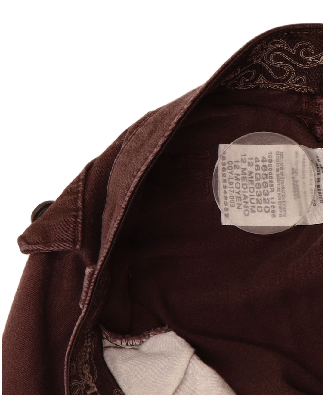 LEE Damen gerade Freizeithose US 12 Large W32 L31 Braune Baumwolle