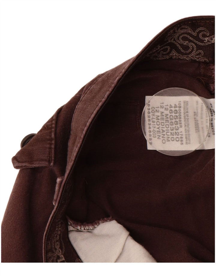 LEE Damen gerade Freizeithose US 12 Large W32 L31 Braune Baumwolle