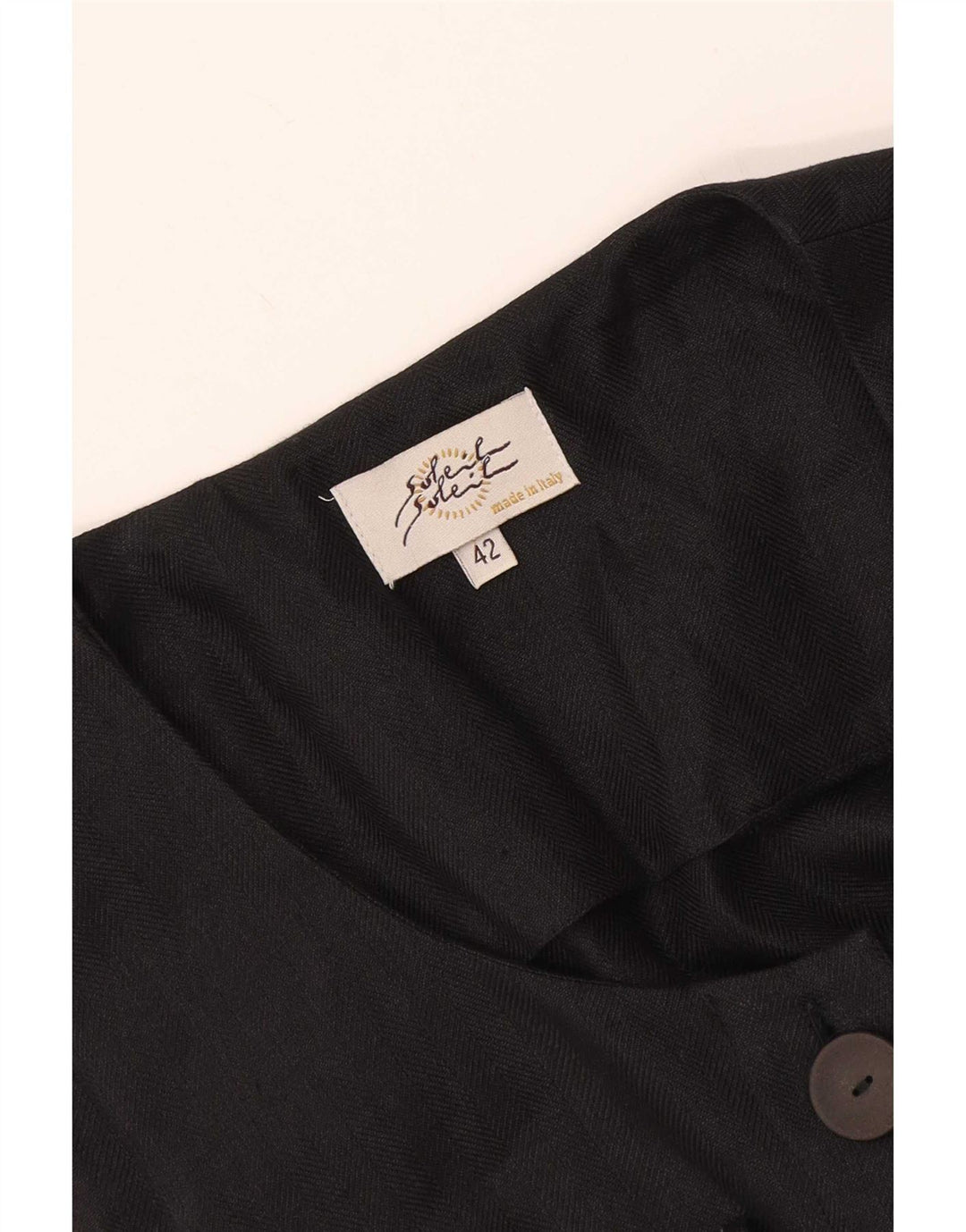 Vintage Damen Ärmelloses Hemdkleid IT 42 Mittelschwarzes Fischgrätenmuster