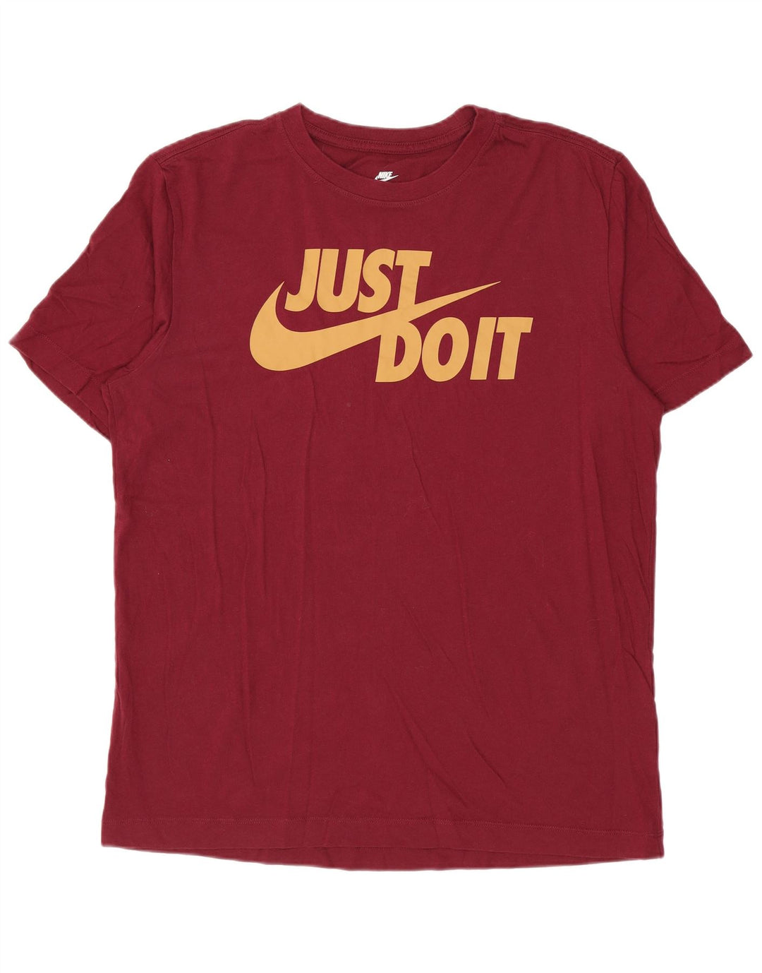 NIKE Herren-T-Shirt mit Grafik, mittlere Burgunderrote Baumwolle