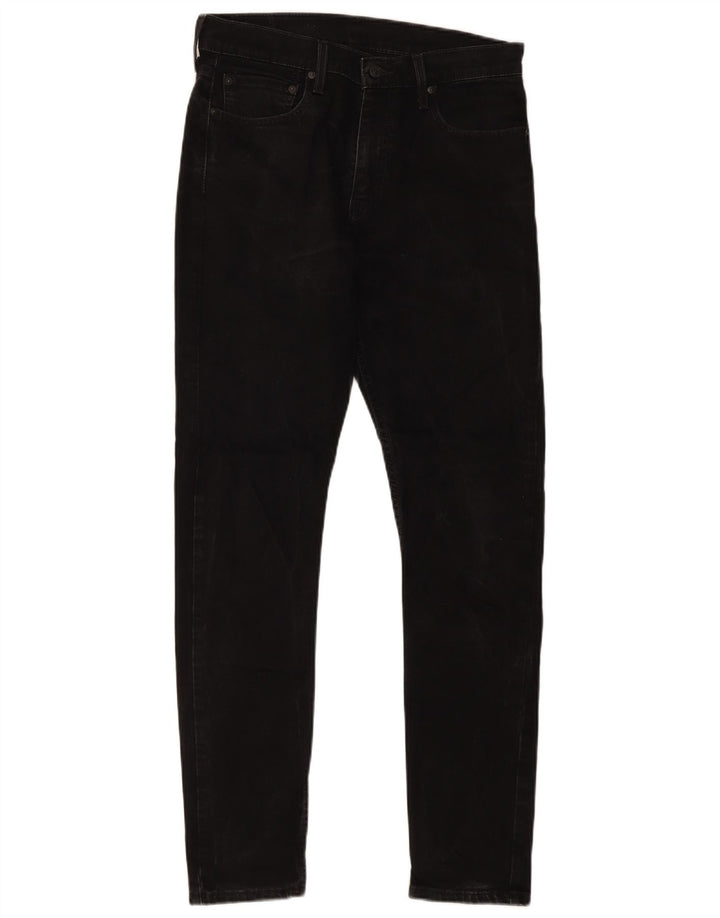 Levi's Herren 512 Slim Tapered Jeans W32 L34 Schwarze Baumwolle