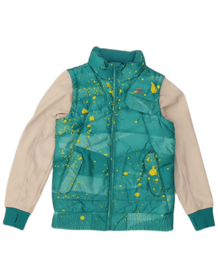 Gepolsterte Jacke für Herren von DC, klein, Türkis, Farbblock-Polyester