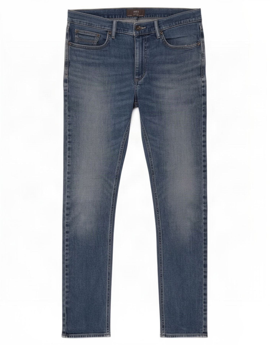 Marks & Spencer Herren Slim Jeans W34 L33 Blaue Baumwolle