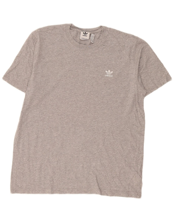 Adidas Herren T-Shirt Top XL Grau Baumwolle