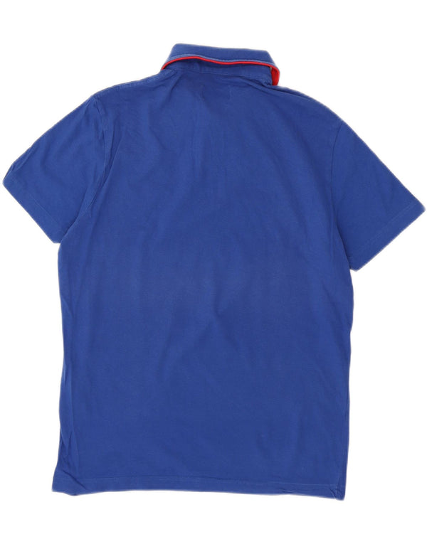 AUSTRALIAN L'ALPINA Herren-Poloshirt aus mittelblauer Baumwolle