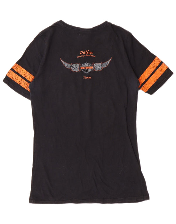 HARLEY DAVIDSON Grafik-T-Shirt für Damen, UK 12, mittelschwarz, Baumwolle