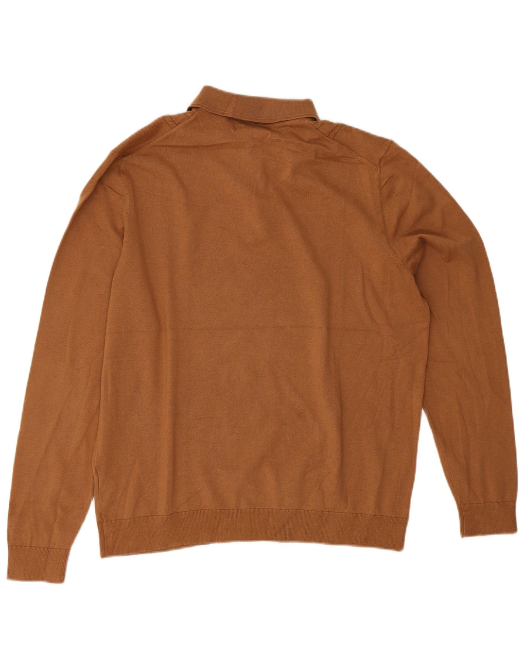 Marks & Spencer Herren-Pullover mit Rollkragen, groß, aus brauner Baumwolle