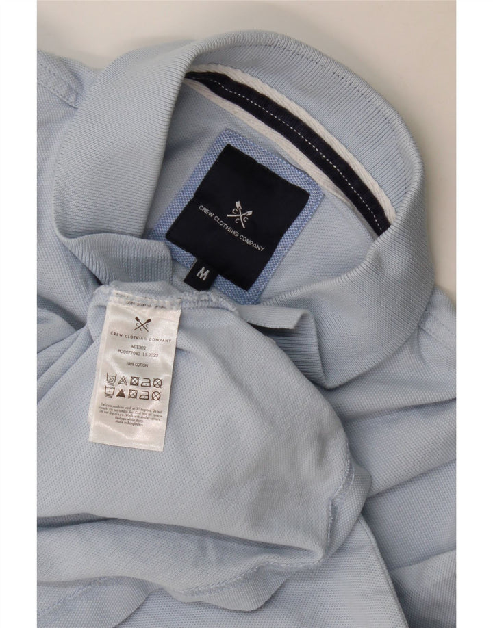 Crew Clothing Herren-Poloshirt aus mittelblauer Baumwolle