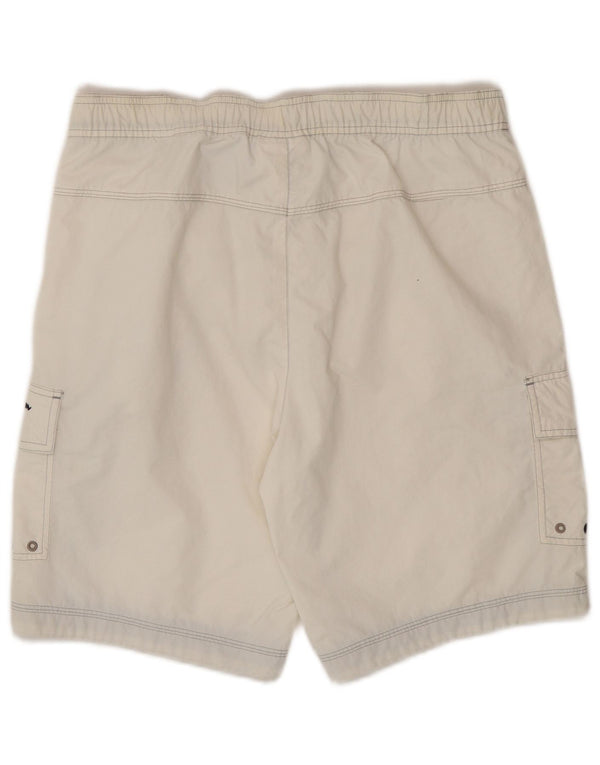 Champion Herren-Badeshorts, Mittelweiß, Colourblock-Polyamid