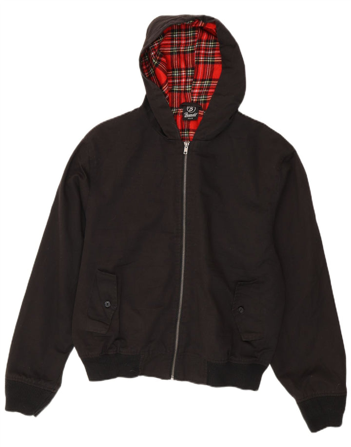 BRANDIT Herren-Bomberjacke mit Kapuze, UK 38, Mittelschwarz, Polyester