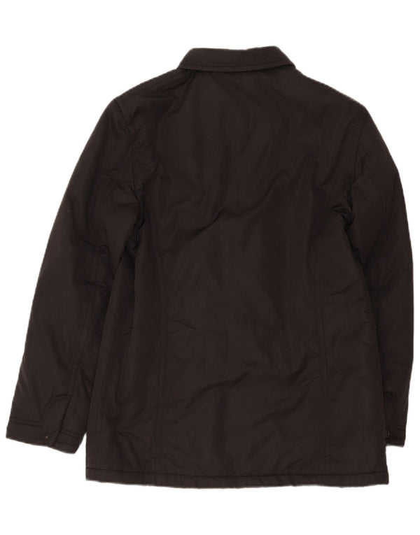 Fay Womens Loose Fit Windjacke Mantel UK 10 Small Schwarz