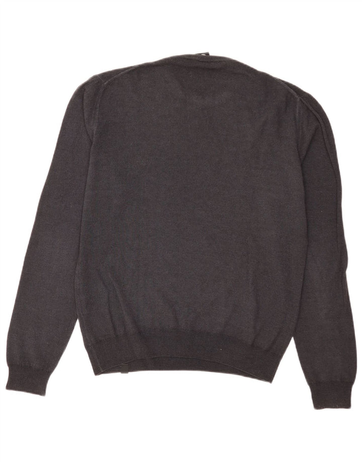 Colmar Herren-Pullover mit Rundhalsausschnitt, XL, graue Schurwolle