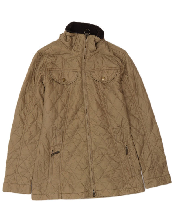 Barbour Damen Steppjacke UK 8 Small Beige Polyamid