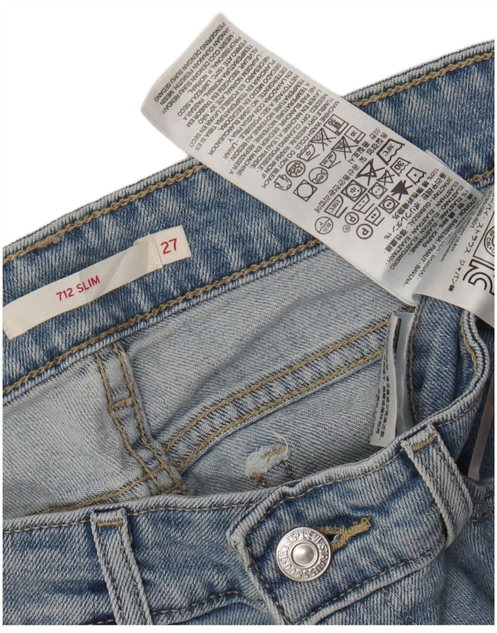 Levi's Damen 712 Slim Jeans W27 L30 Blaue Baumwolle