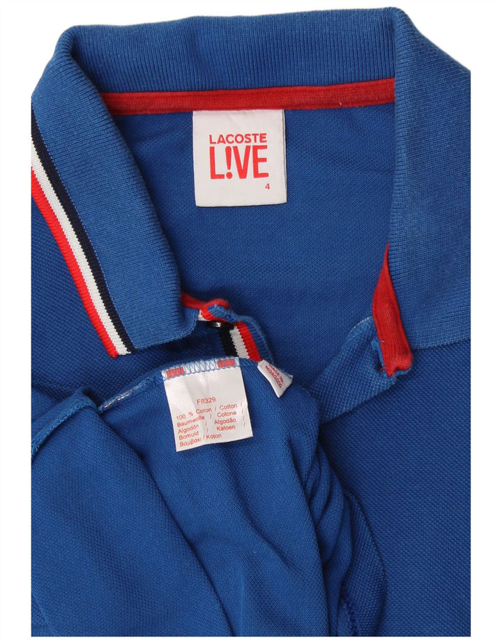 LACOSTE Herren-Poloshirt, Größe 4, mittelblaue Baumwolle