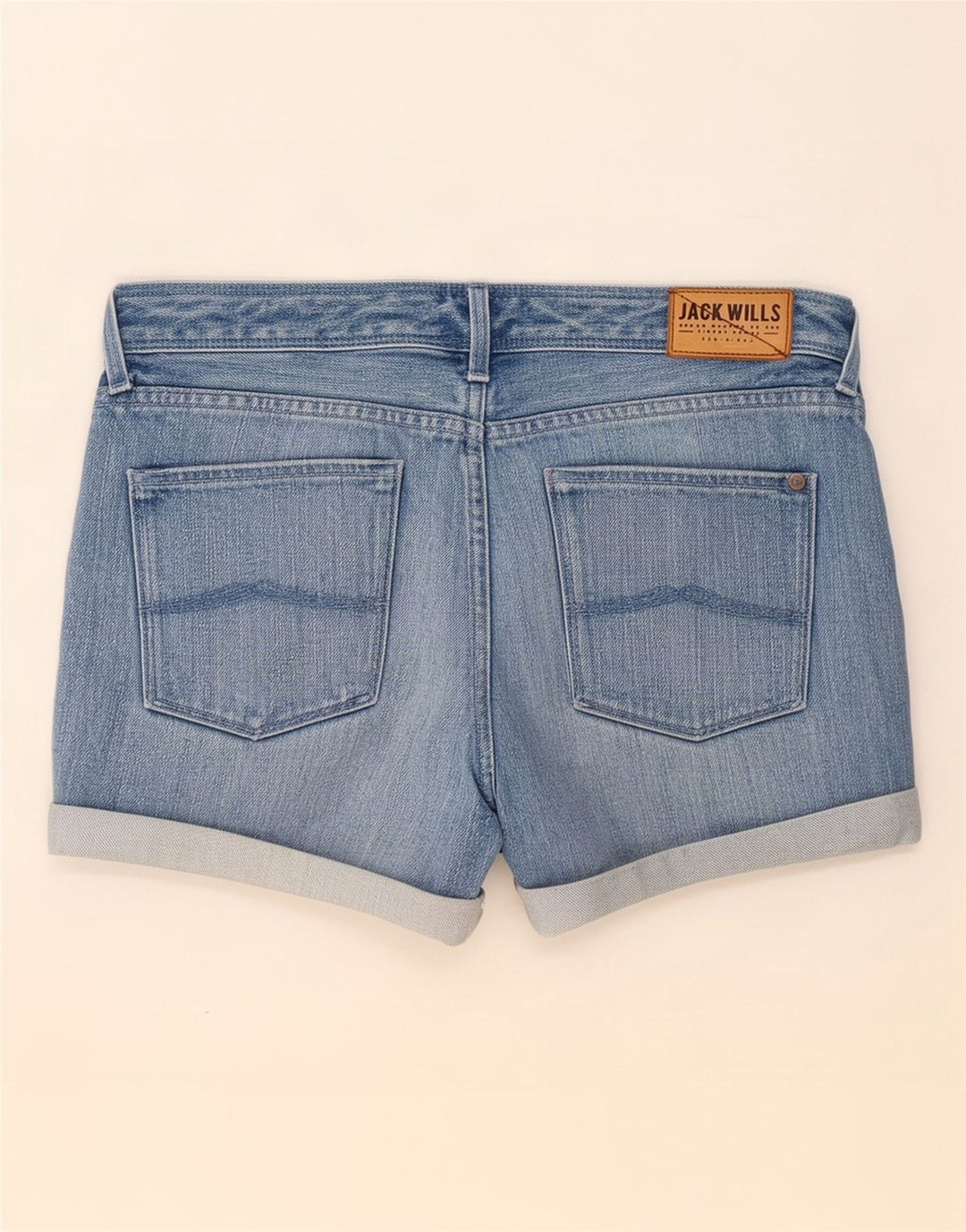 Jack Wills Damen-Jeansshorts, mittelgroß, W30, blau gefleckt