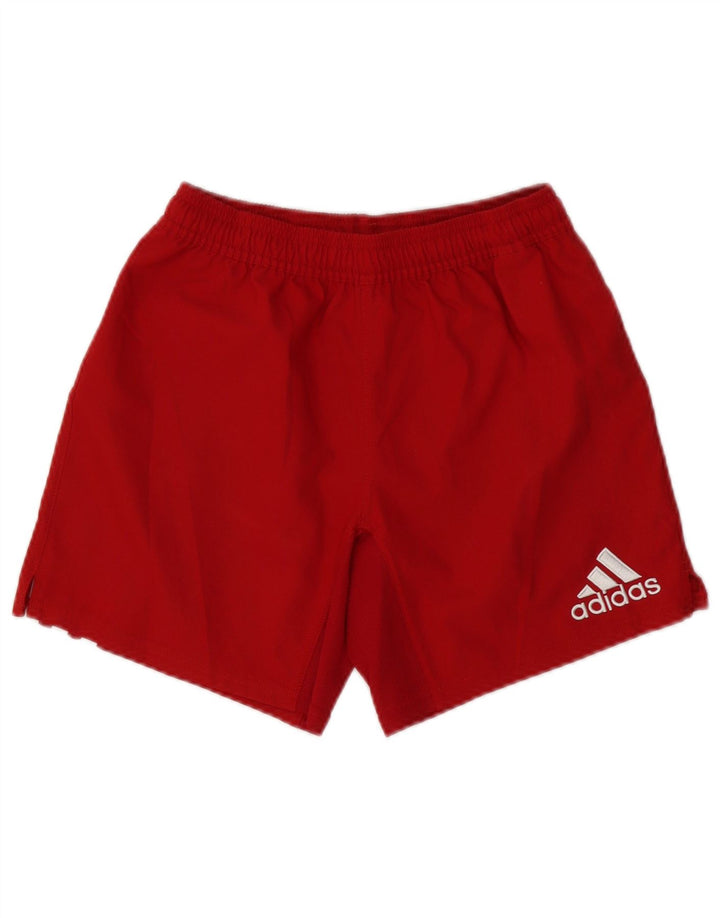 Adidas Damen Climacool Graphic Sport Shorts UK 8 Small Rot Polyester