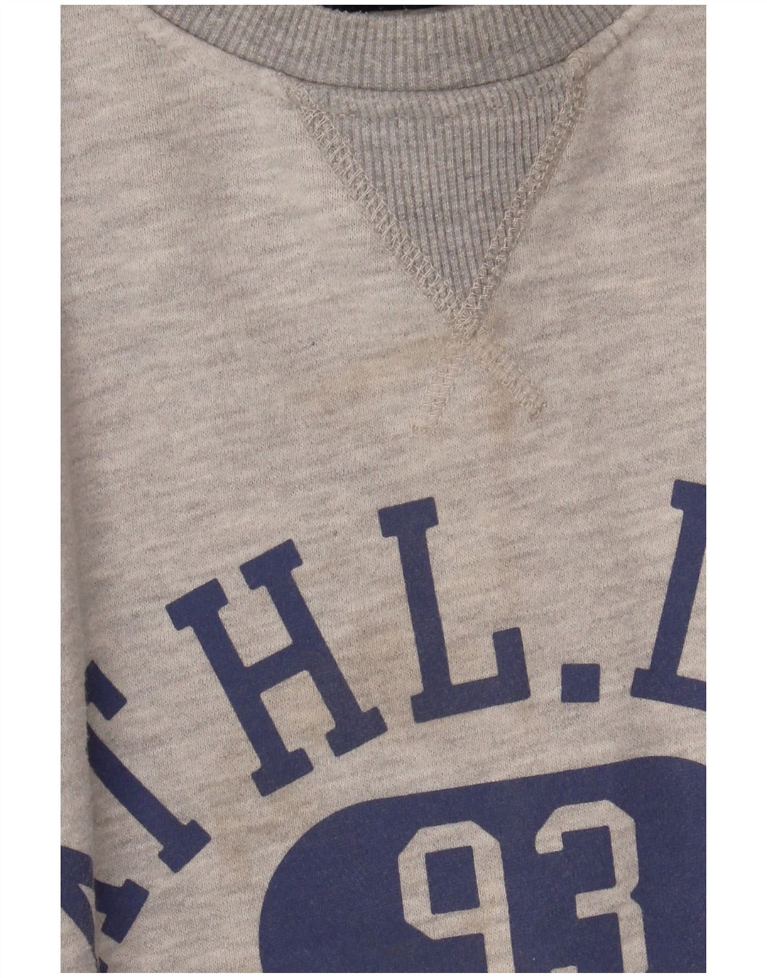 Crew Clothing Herren-Sweatshirt mit Grafik, groß, grau meliert, Baumwolle