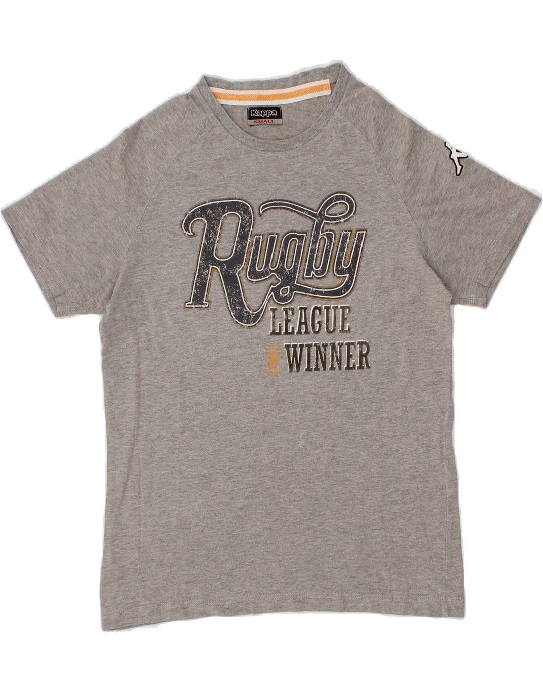 KAPPA Mens Graphic T-Shirt Top Small Grey Vintage Kappa and Second-Hand Kappa from Messina Hembry 