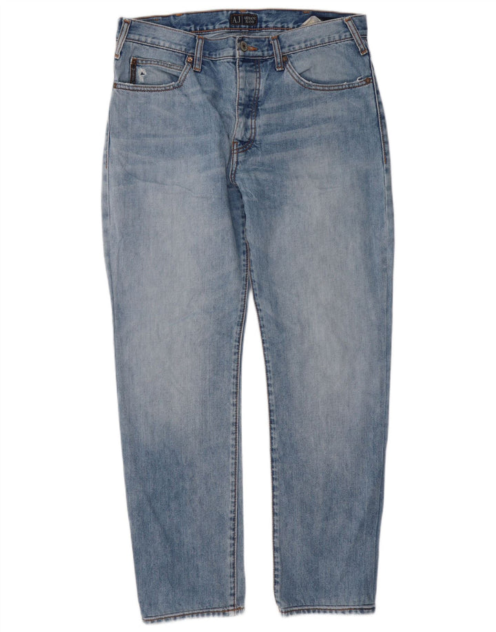ARMANI Herren Straight Jeans W34 L30 Blau