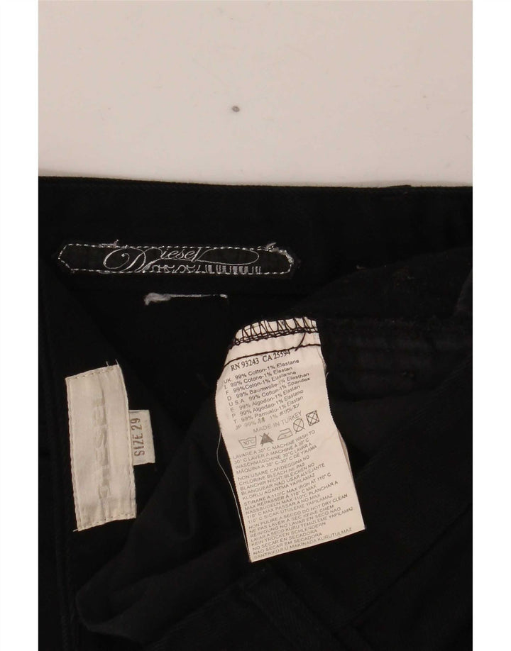 Diesel Damen Slim Jeans W29 L32 Schwarze Baumwolle
