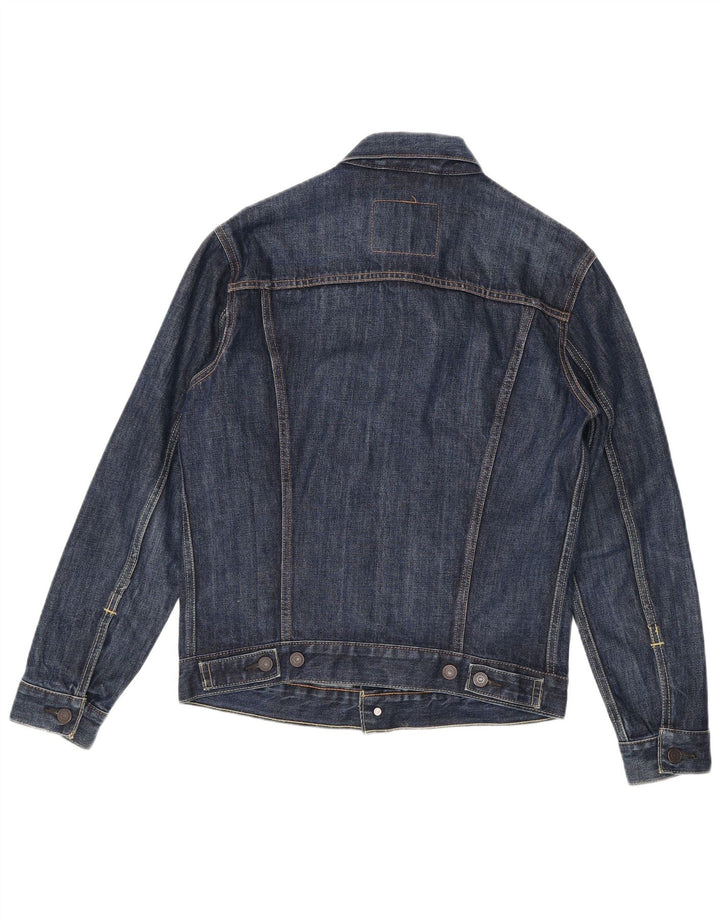 Levi's Herren Jeansjacke UK 36 Small Marineblaue Baumwolle