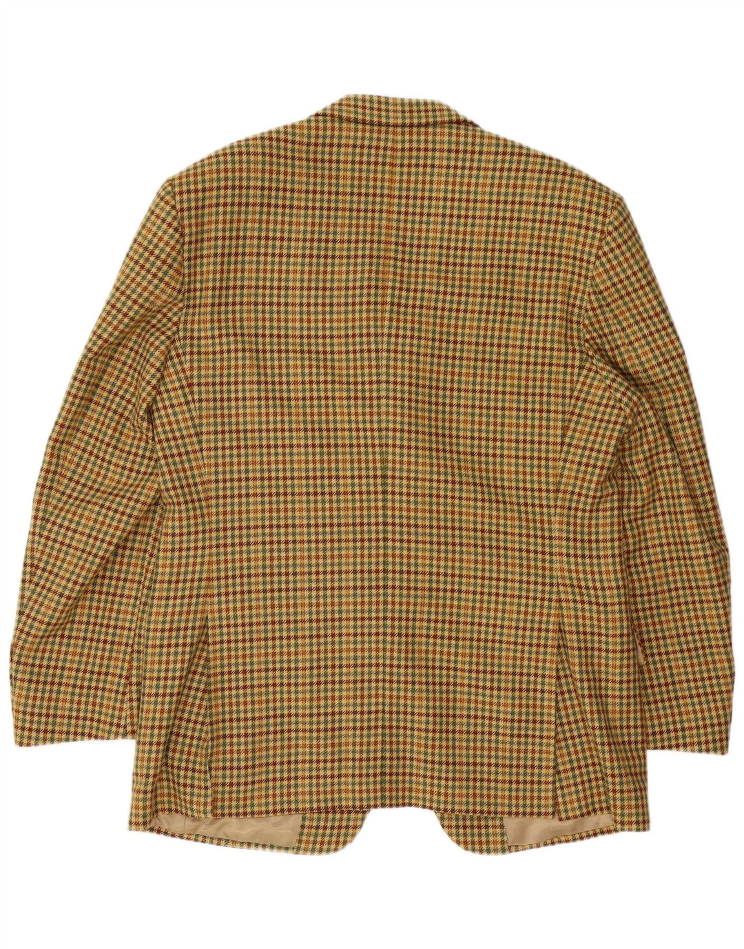 Ermenegildo Zegna Herren-Blazer mit 3 Knöpfen, IT 52, groß, beige Hahnentrittmuster
