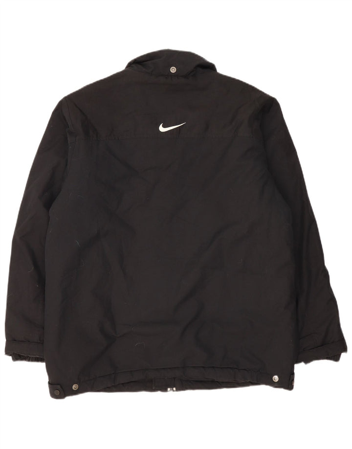 Nike Herren Wattierte Jacke UK 39/41 Medium Schwarz Polyester