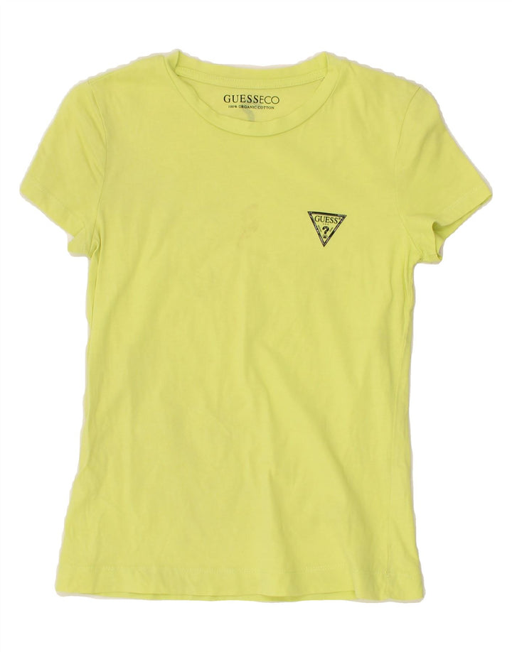 GUESS Womens T-Shirt Top UK 8 Small Green Vintage Guess and Second-Hand Guess from Messina Hembry 