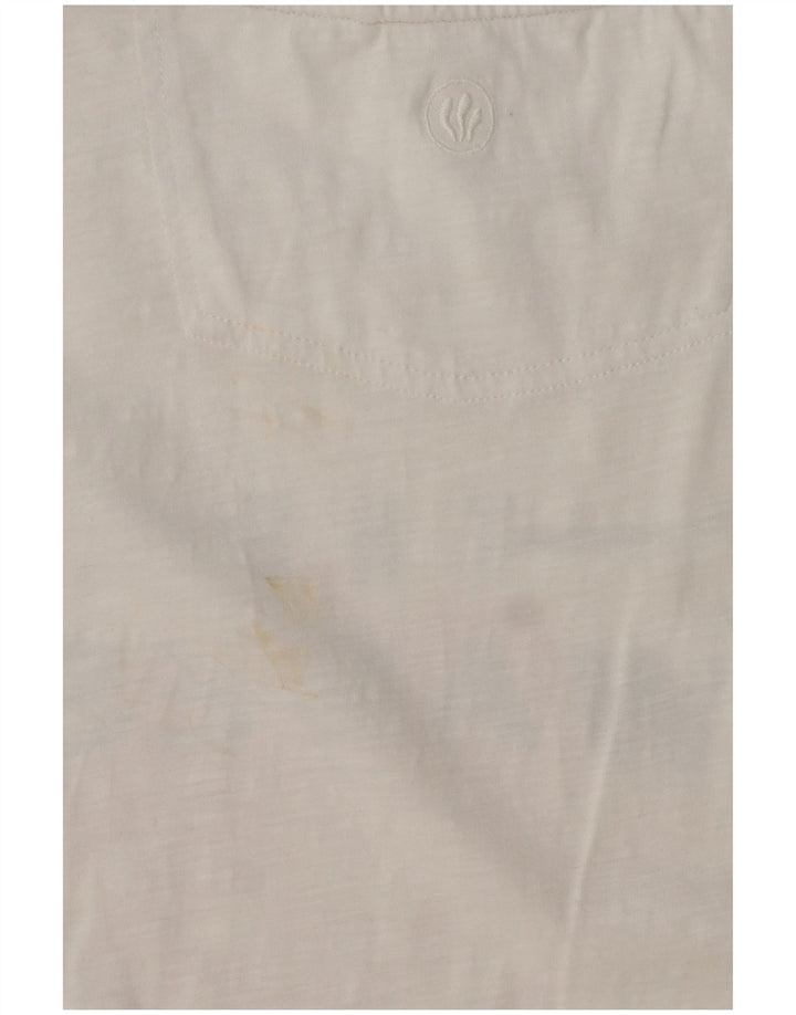 Fat Face Herren-T-Shirt mit Grafik, Größe L, aus weißer Baumwolle