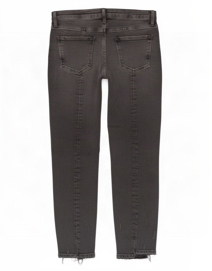 Zara Damen Distressed Slim Jeans EU 38 Small W28 L27 Grau