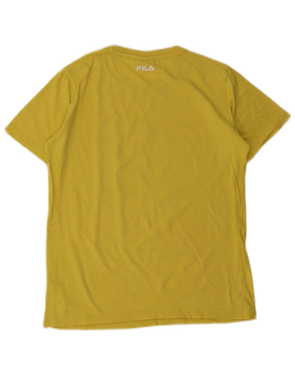 Fila T-Shirt mit Grafik für Jungen, 13–14 Jahre, Gelb