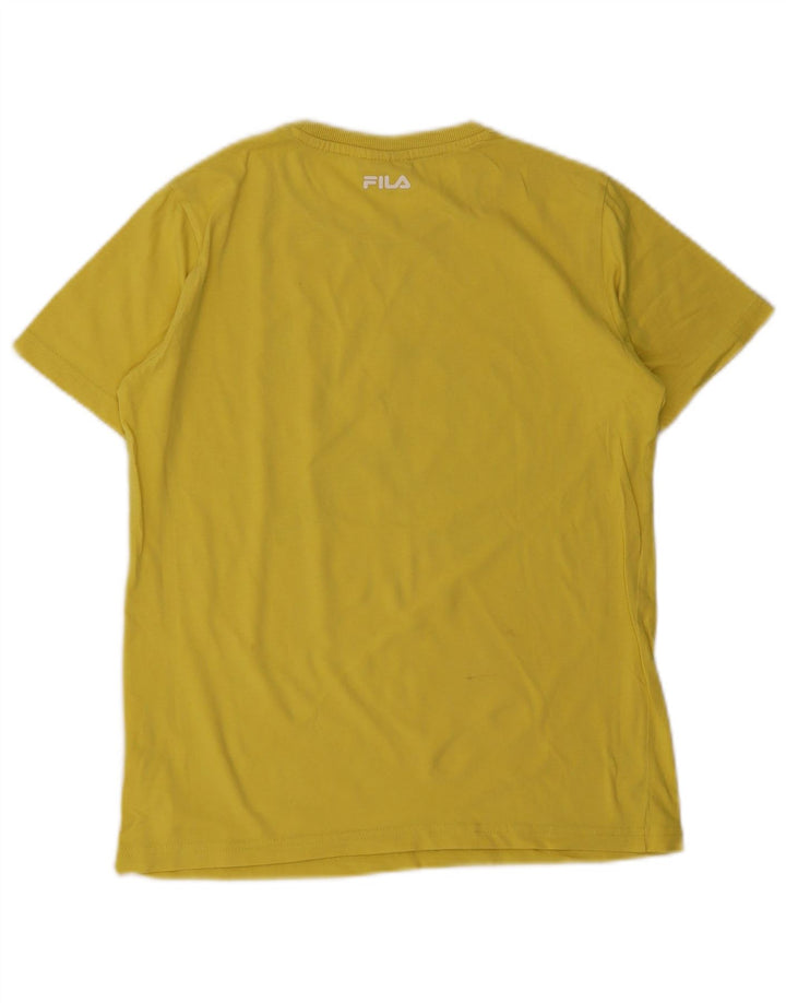 Fila T-Shirt mit Grafik für Jungen, 13–14 Jahre, Gelb