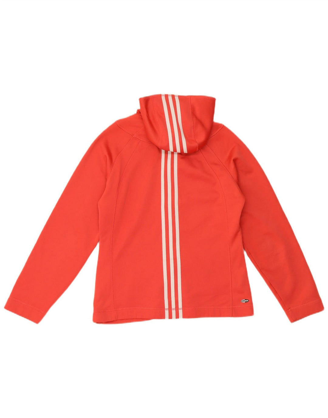 Adidas Damen Climawarm Zip Hoodie Pullover UK 12 Mittelrotes Polyester