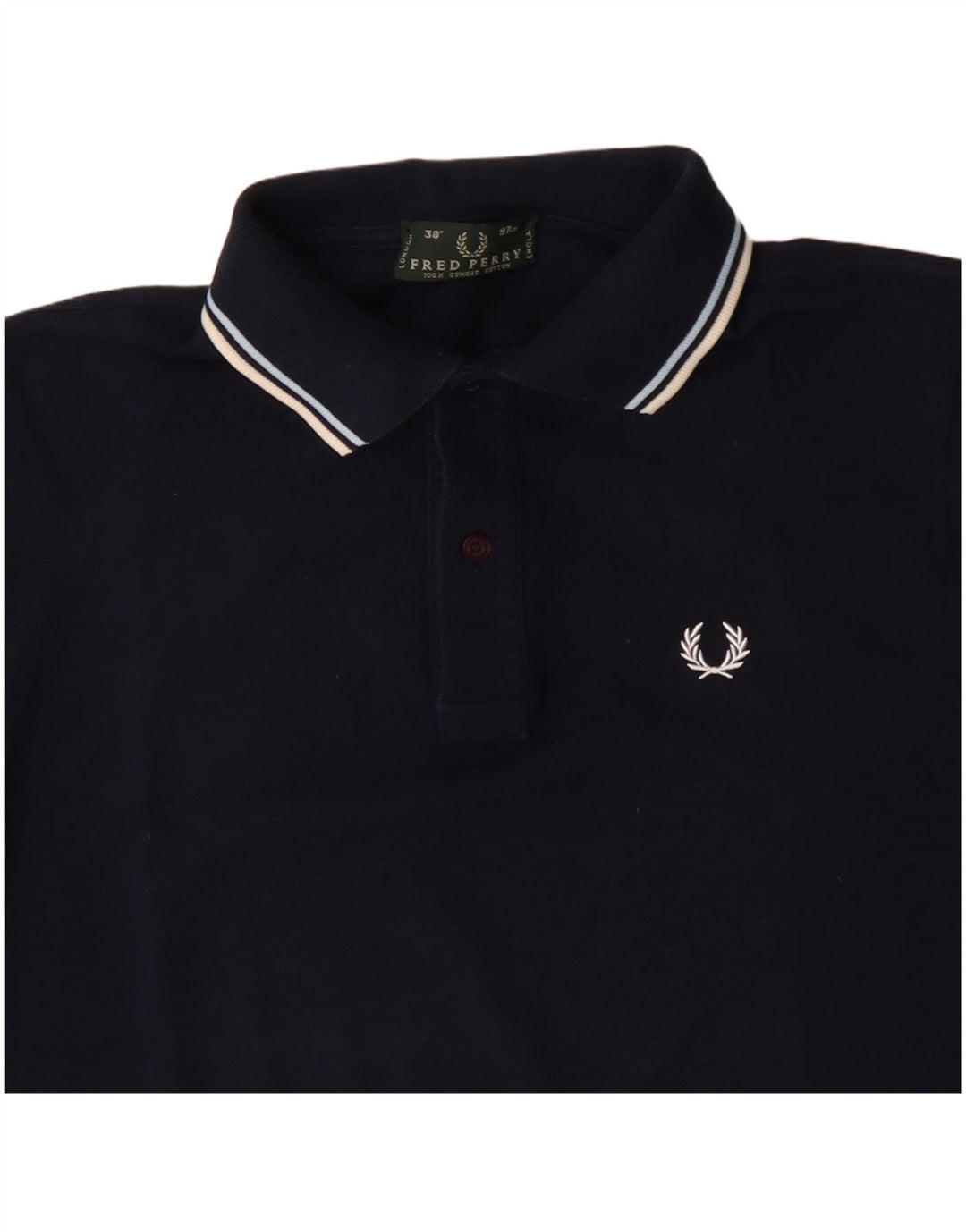 FRED PERRY Herren-Poloshirt, klein, marineblau, Baumwolle