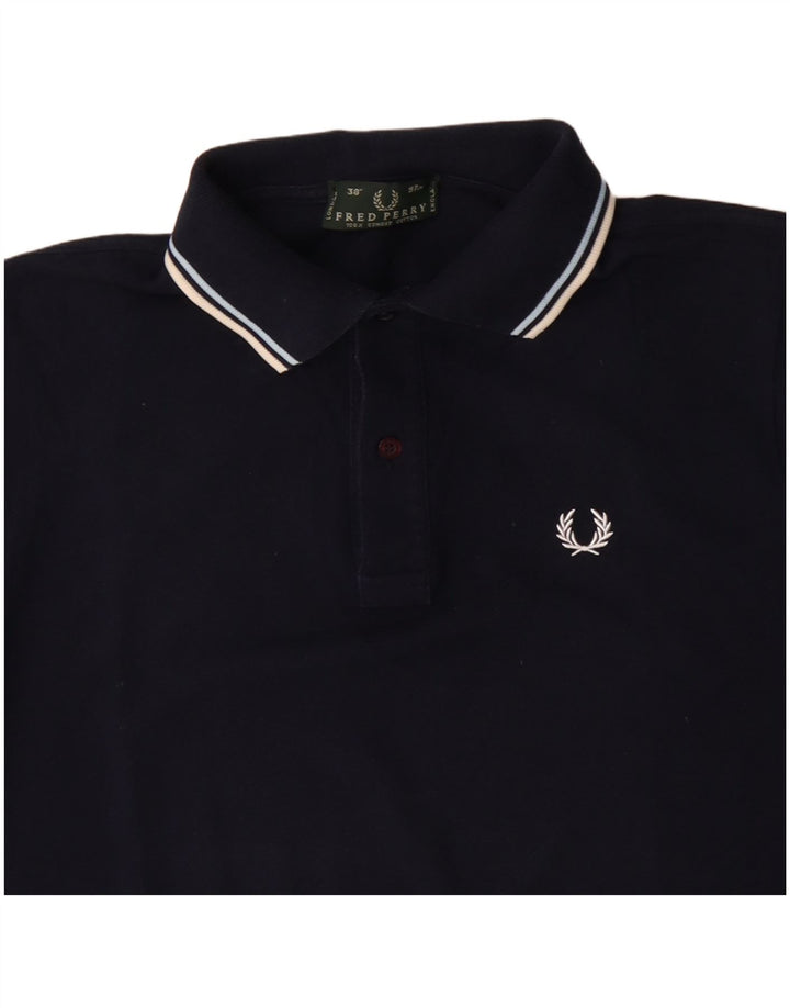 FRED PERRY Herren-Poloshirt, klein, marineblau, Baumwolle