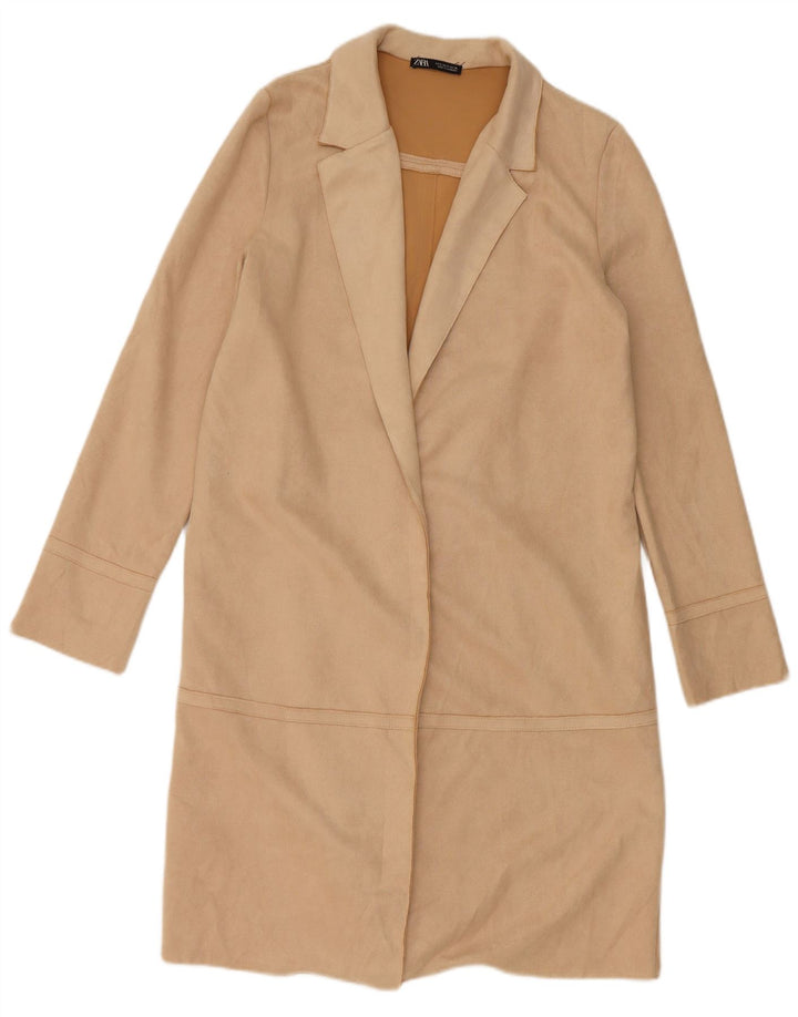 Zara Damen Mantel UK 10 Small Beige