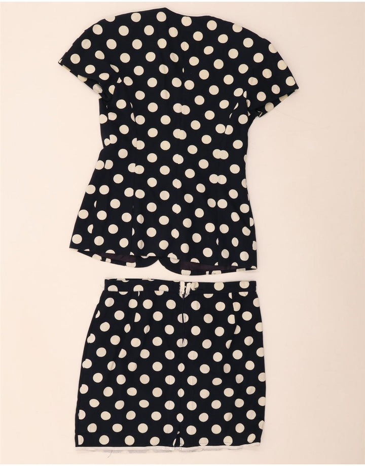 Luisa Spagnoli Damen Kurzarm-2-teiliges Rock-Set IT 42 Medium W32 Navy