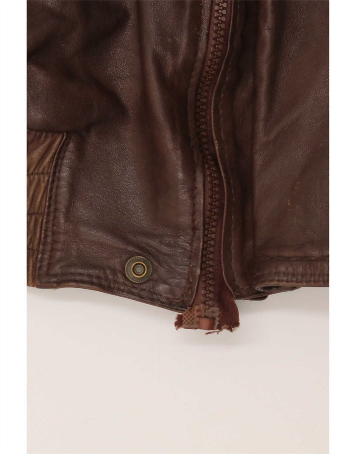 Vintage Herren Lederjacke UK 38 Mittelbraun