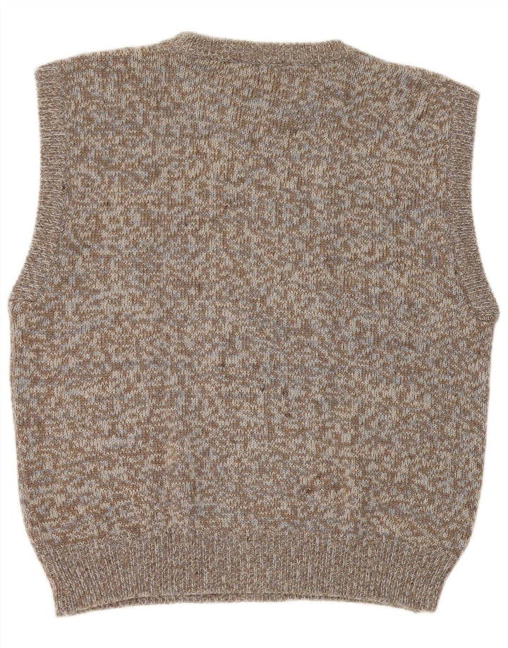 Vintage Herren Weste Tank Top XS Grau meliert Wolle