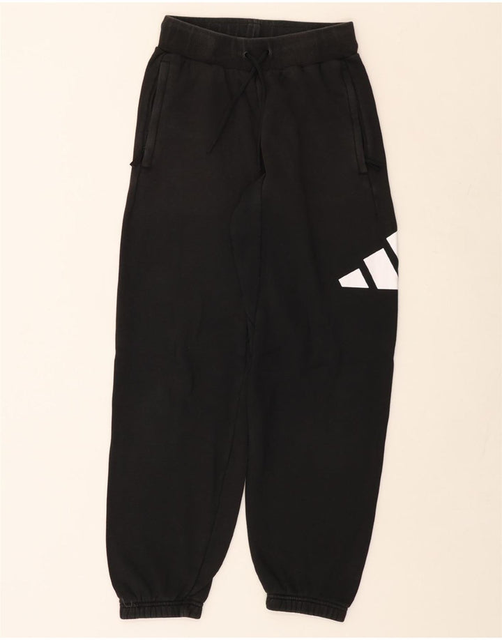 ADIDAS Damen-Trainingsanzug mit Grafik, Jogginghose, UK 10, Größe S, Schwarz, Baumwolle