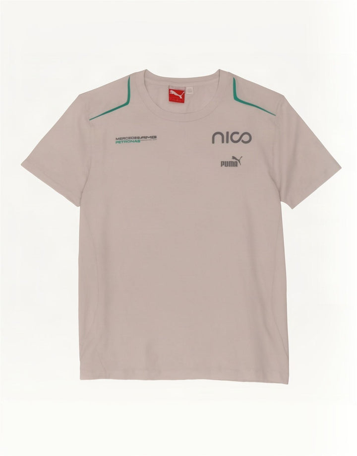 Puma Herren Grafik T-Shirt Top Large Grau