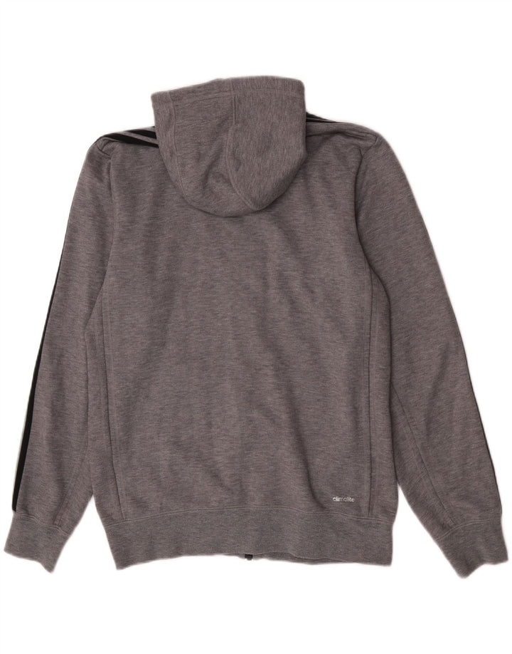 Adidas Herren Climalite Zip Hoodie Pullover mittelgraues Polyester