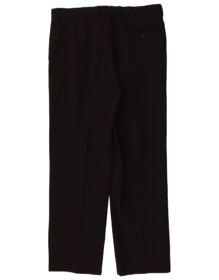 Maßgeschneiderte Herren-Anzughose von Marks & Spencer, W34, L29, Schwarz, Polyester